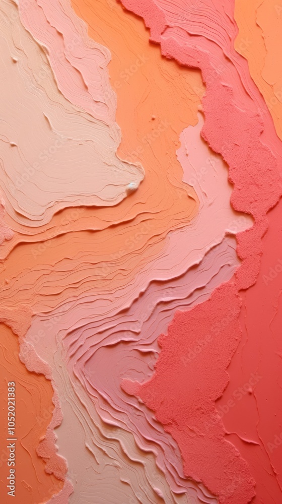 Naklejka premium Pink-orange plaster paint wall.