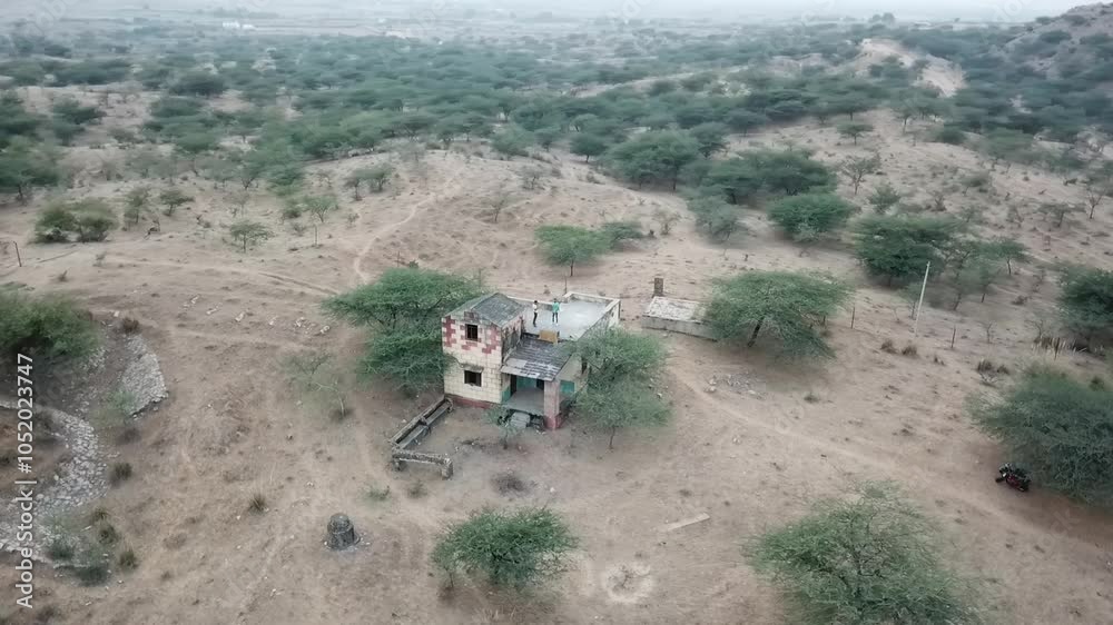Aerial video over pushkar city and open landscapes, pushkar india Aerial video over pushkar city and open landscapes, pushkar india