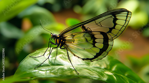 The Glasswinged Sharpshooter: A Stunning Macro View of Nature's Transparent Beauty photo