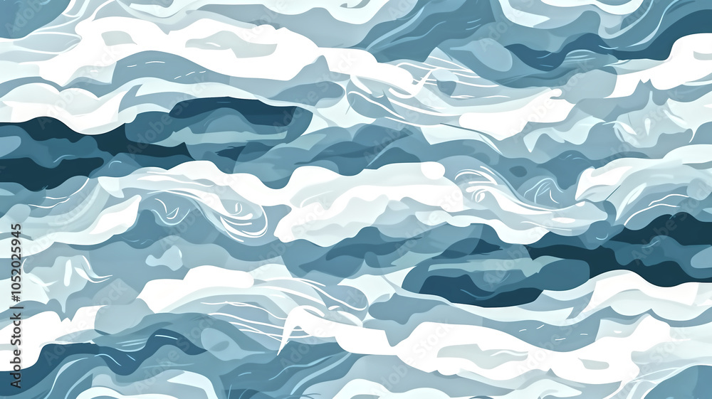 Stylized blue sky vector with impressionist brushstroke cloud… Stylized blue sky vector with impressionist brushstroke cloud…