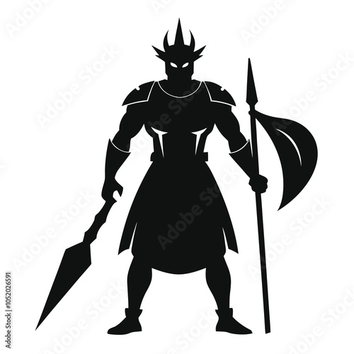 Gladiator Silhouette vector illustration