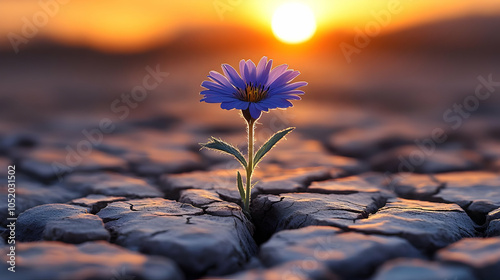 Single Flower Blooming in D...