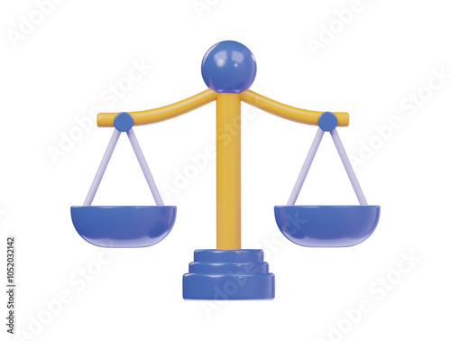 Belance icon 3d render illustration
