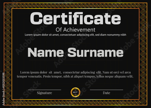 certificate of template
