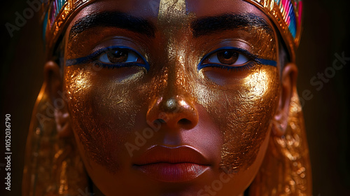 Golden Face Illustration