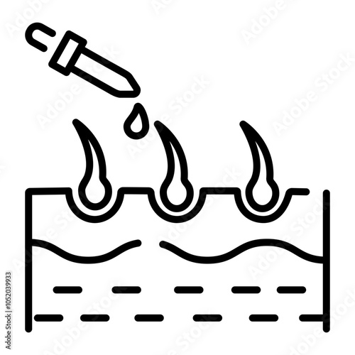 Hair nourishment icon in line style 