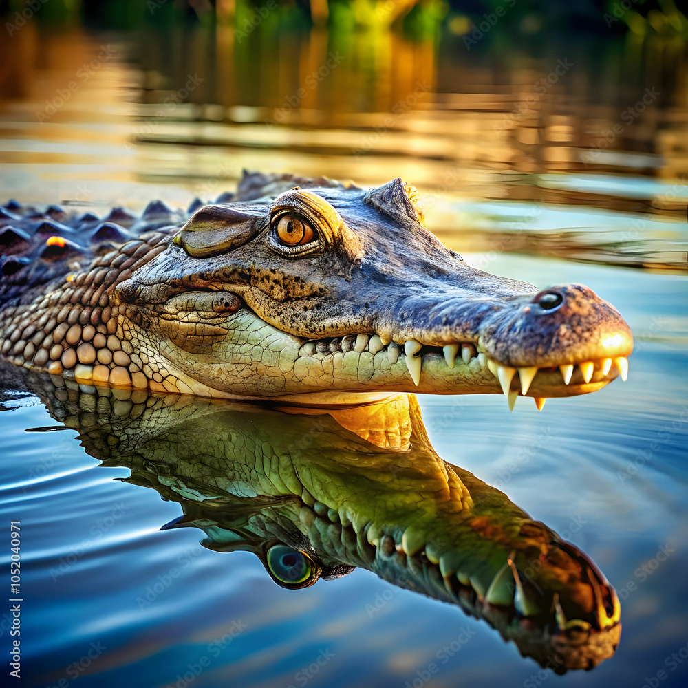 Obraz premium crocodile in water