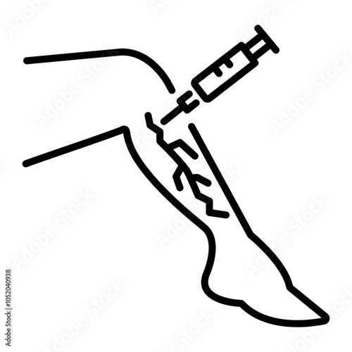 Sclerotherapy icon in linear style