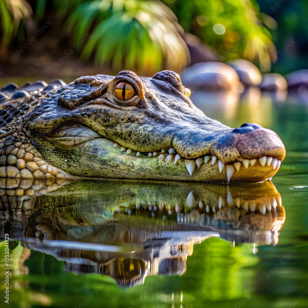 Obraz premium crocodile in water