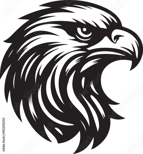 Wallpaper Mural flying eagle head logo icon silhouette vector art flat design illustrations Torontodigital.ca