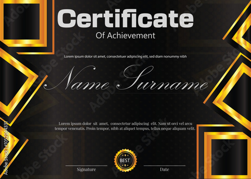 certificate new professional design or diploma design 