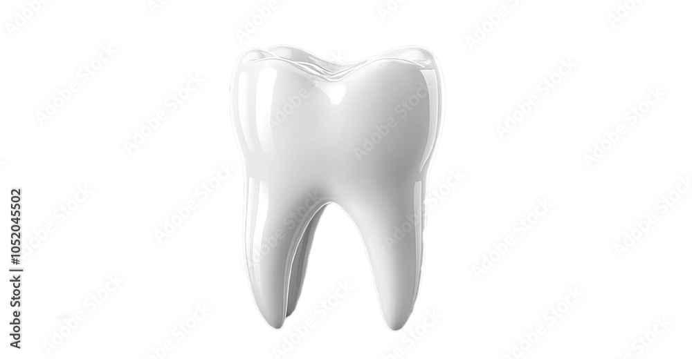 3D White Tooth Model on transparent background 3D White Tooth Model on transparent background