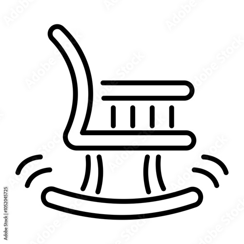 Rocking chair icon in line style 