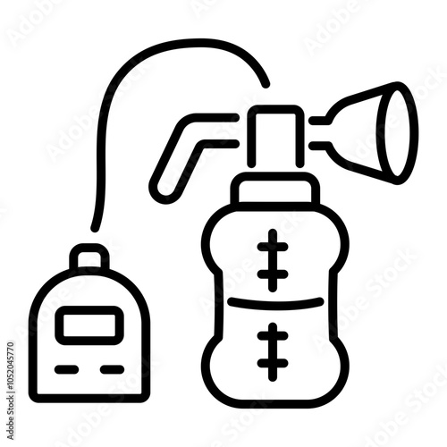 Milk pump icon in line style