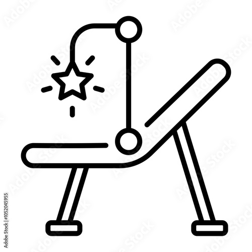 Bouncer seat icon in line style 