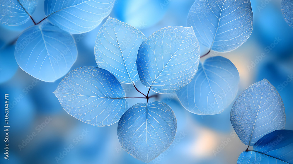 Blue Leaves Abstract Background Blue Leaves Abstract Background