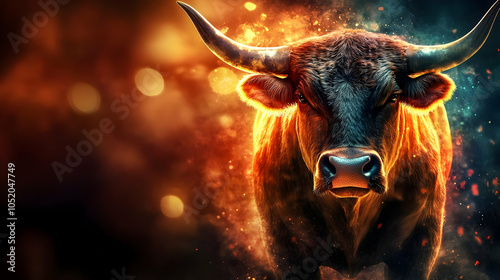 Fiery Bull Illustration