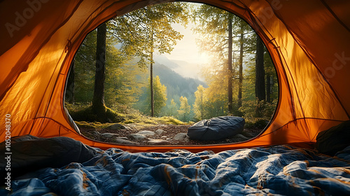 Camping Tent Interior View ...