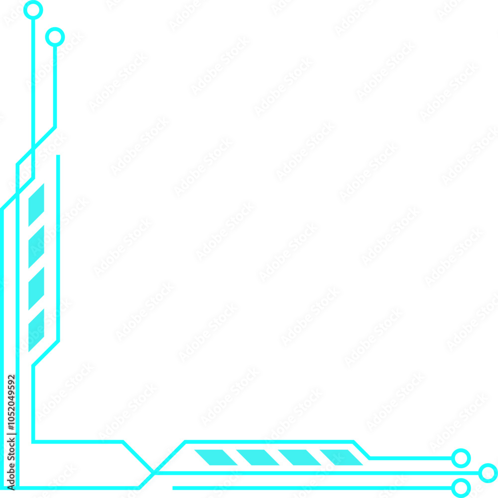 Obraz premium Futuristic Hud Line Corner