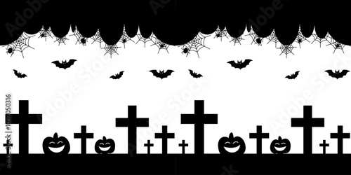 Halloween Festival Black and White Vector Background Background