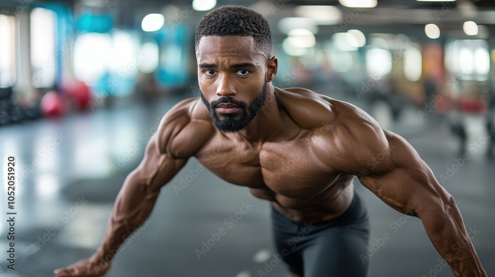 Energetic Full Body Workout in Modern Gym Environment
