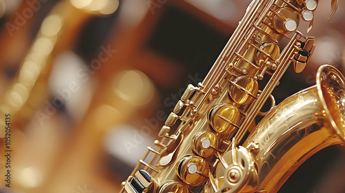 Golden Saxophone Closeup - ...