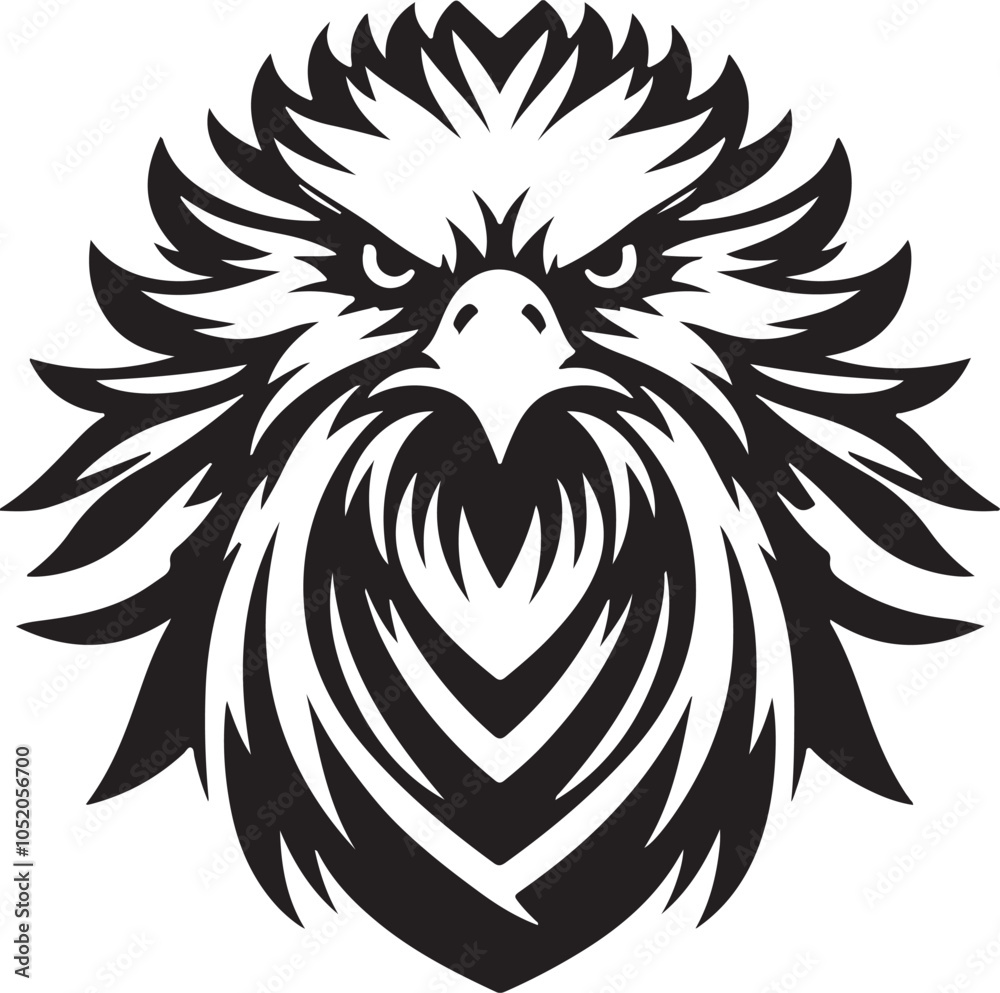 Fototapeta premium flying eagle head logo icon silhouette vector art flat design illustrations