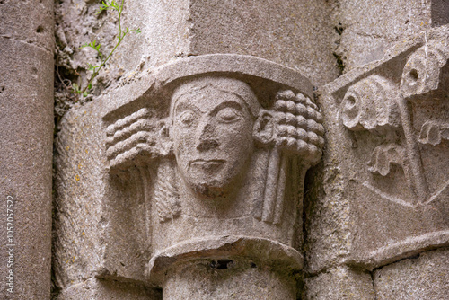 Corcomroe Abbey. Early 13th century.  (Mainistir Chorca Mrua) was a Cistercian foundation situated in a green valley surrounded by the grey limestone landscape of the Burren.  photo