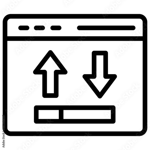 download website line icon