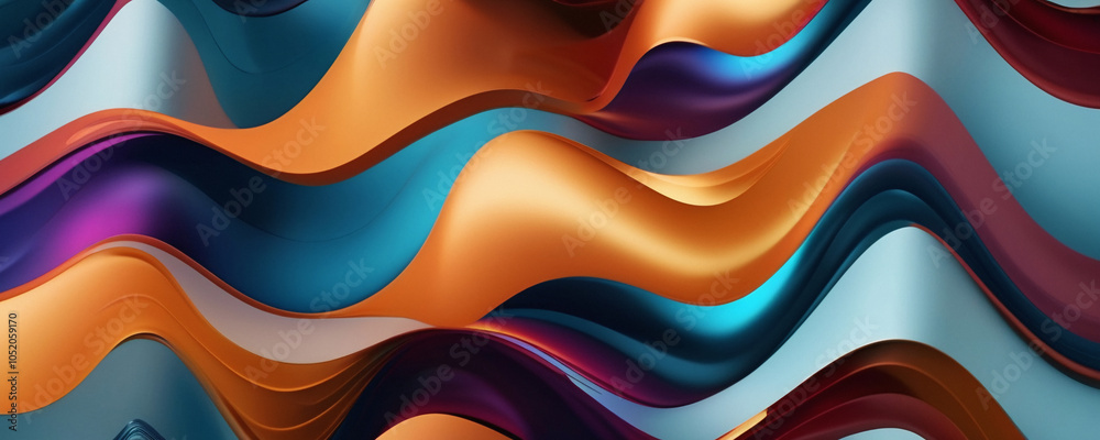 Abstract Wavy Background with Vibrant Colors Abstract Wavy Background with Vibrant Colors