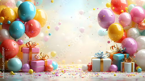 Colorful Balloons and Gifts...