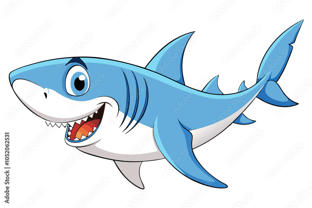 Shark cartoon vector