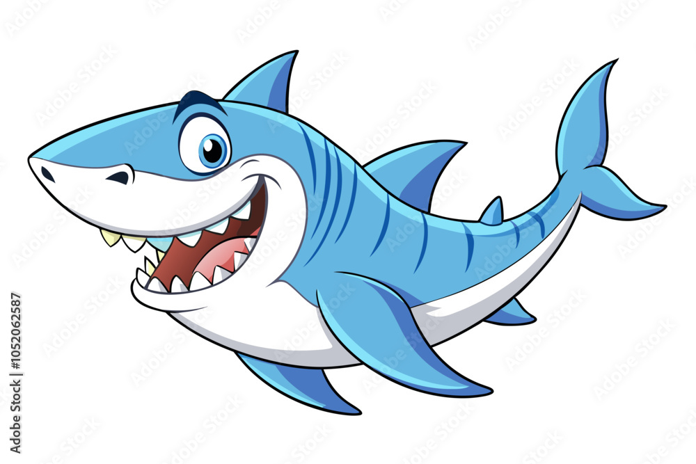Obraz premium Shark cartoon vector