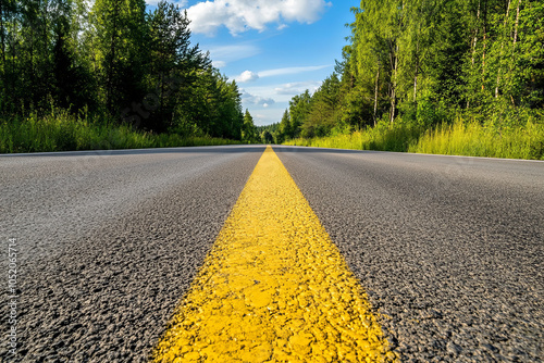 Eco-friendly road construction using low-carbon materials photo