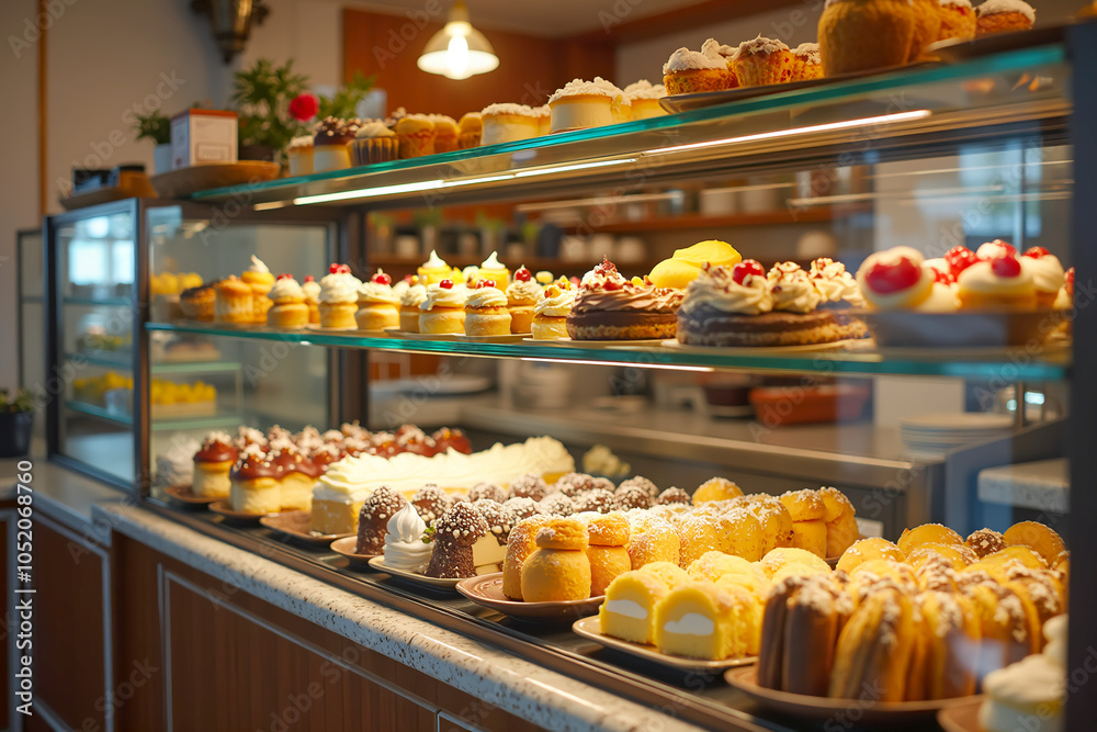cakes in a bakery cakes in a bakery