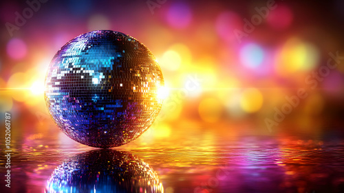 Disco Ball Reflecting in Co...