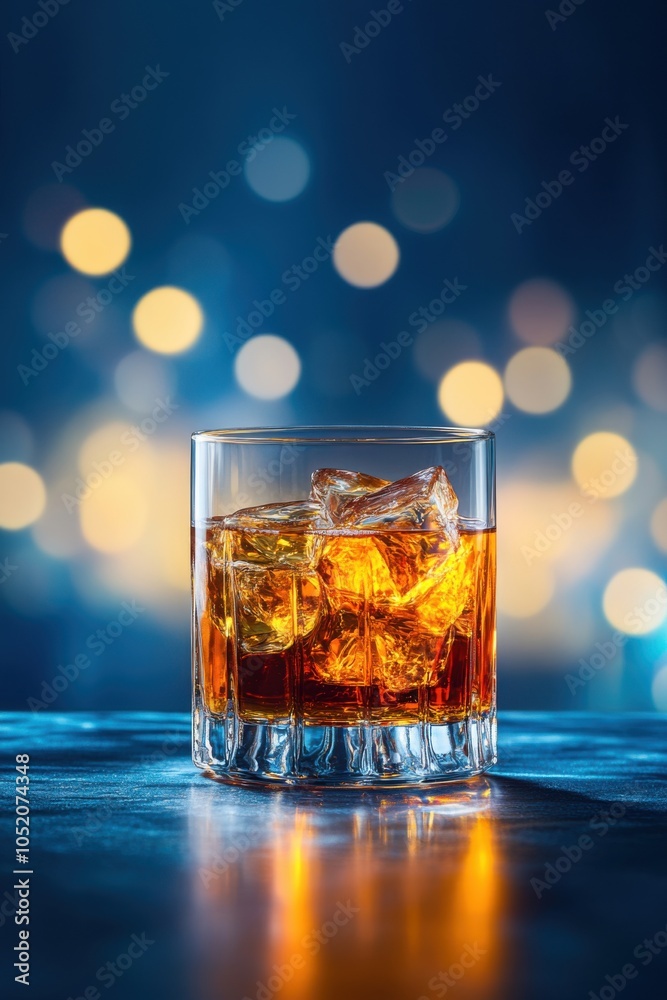 Glamorous Whiskey in Luxurious Barware Setting Glamorous Whiskey in Luxurious Barware Setting