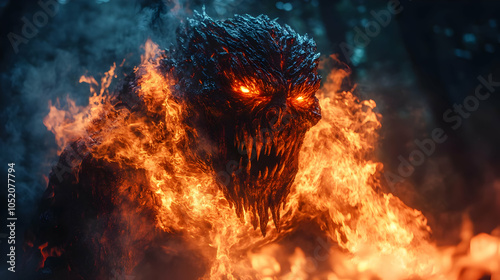 Fiery Demon Illustration
