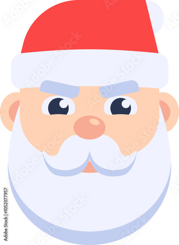 Obraz na płótnie Santa Claus icon. Angry face. Cartoon style. w salonie