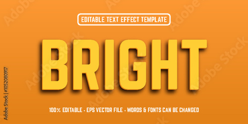 Bright editable text effect template.