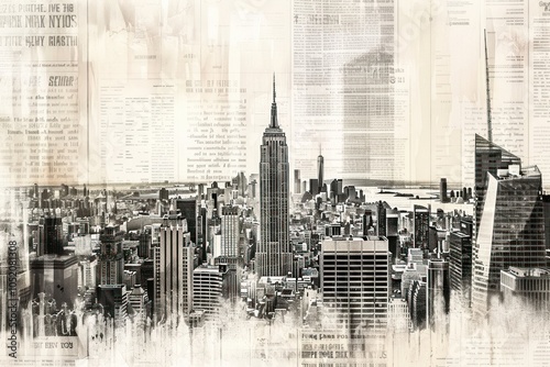 Empire state building new york ephemera border architecture backgrounds metropolis.