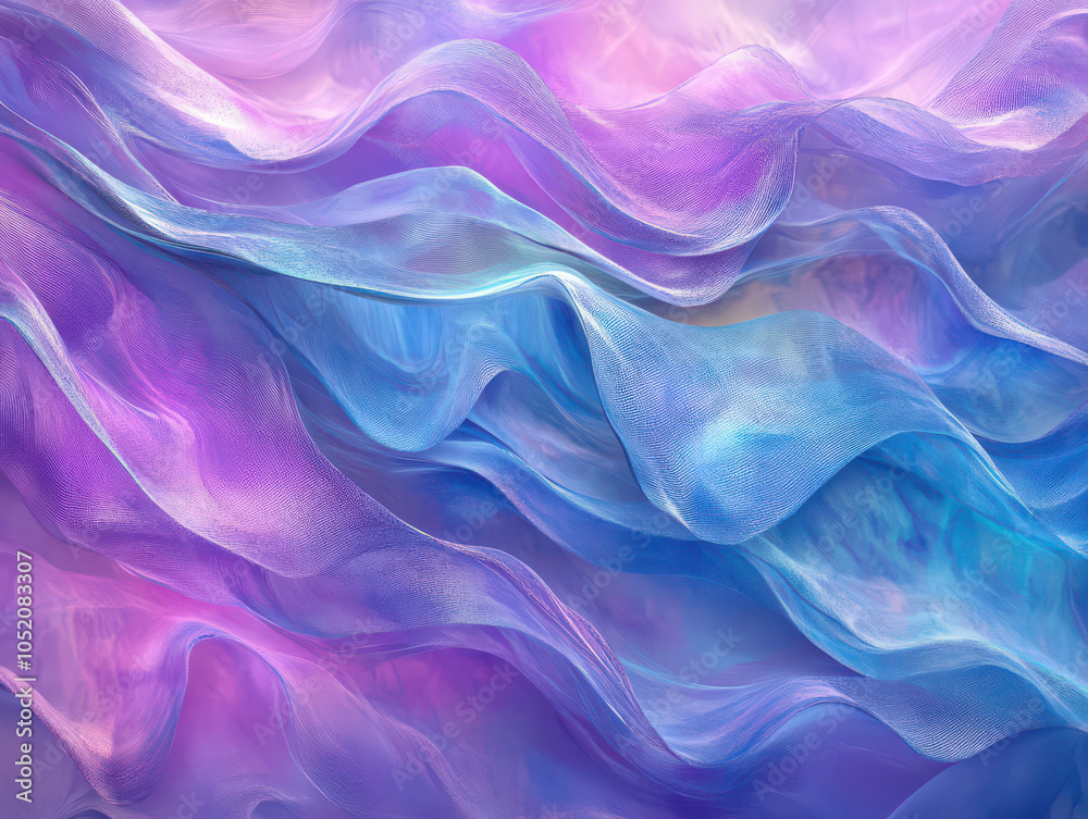 Abstract blend of pastel blue and purple waves creating a fluid, ethereal visual effect. Abstract blend of pastel blue and purple waves creating a fluid, ethereal visual effect.