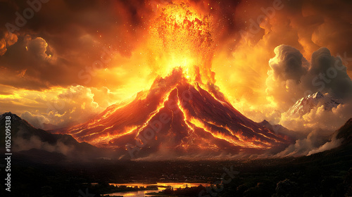 Volcanic Eruption Landscape...