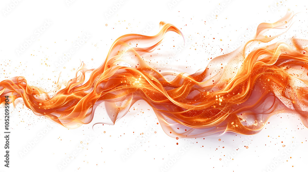 Fototapeta premium Blazing Flame Illustration Isolated on Transparent Background