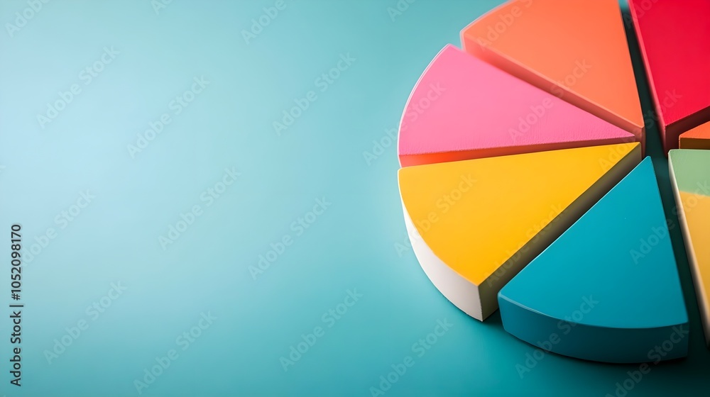 Fototapeta premium Colorful Pie Chart Segments
