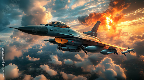 Fighter Jet Flying Through ...