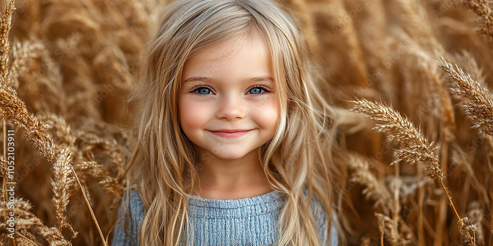 portrait of an white little girl with a smile portrait of an white little girl with a smile