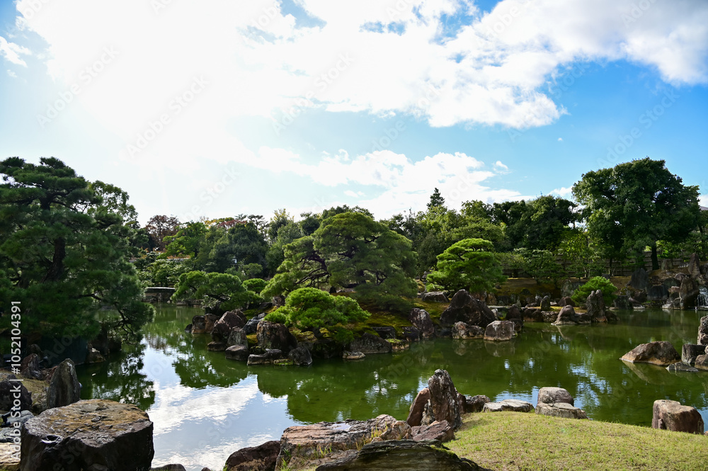 Φωτογραφία The Japanese gardern view of nijo jo castle, Kyoto, Japan