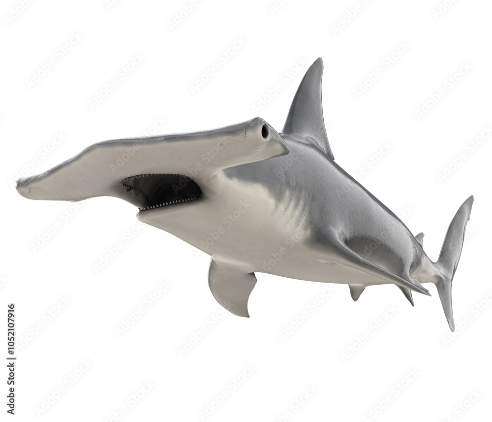 Obraz na plátně Hammerhead Shark Isolated