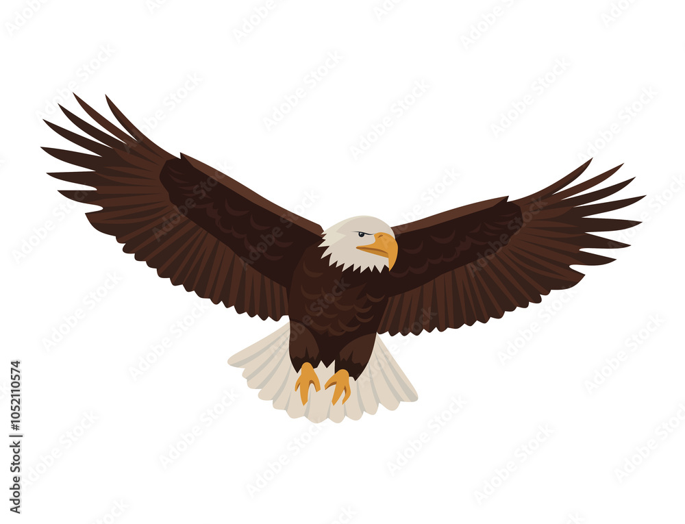 Obraz premium Eagle at high altitude with wings